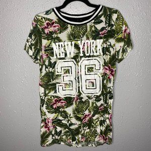 HM Tropical Leaves "New York" T-Shirt Dress